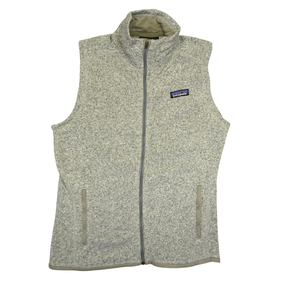 Patagonia Better Sweater Vest Women M Grey Full Zip Fleece Sleeveless Home Depot